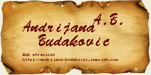 Andrijana Budaković vizit kartica